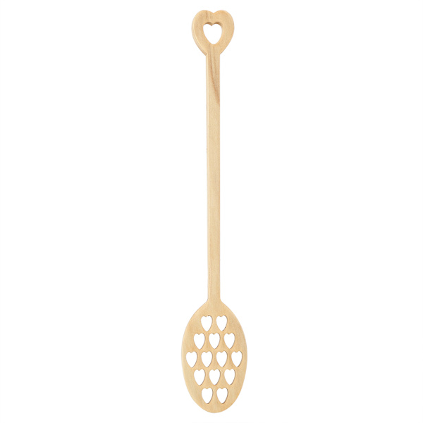 3 stk. Hjemme Lange Håndtag Træ Rør Spoon Blanding Slottet Spoon til Kaffe Mælk Honning Brug