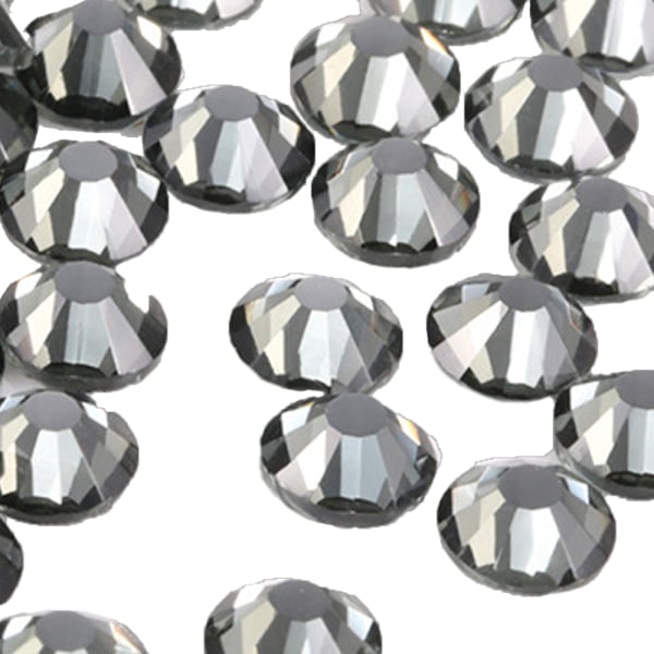 Flat Back Nail Crystals, Glas Crystal Strass för Craft Nails Danskostymer grey