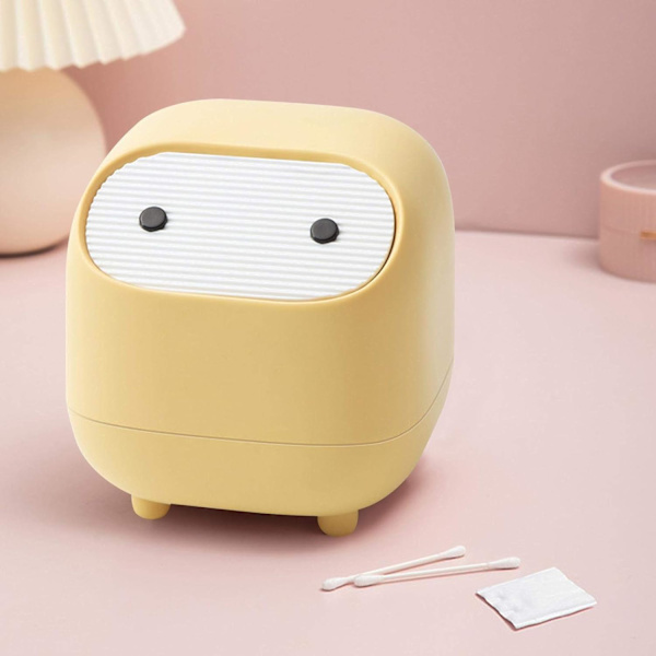 Mini Bordskuff med Plastlokk, Plastskuff, Bordskuff, Enkel å Bruke, Hvit/Grønn/Gul/Rosa