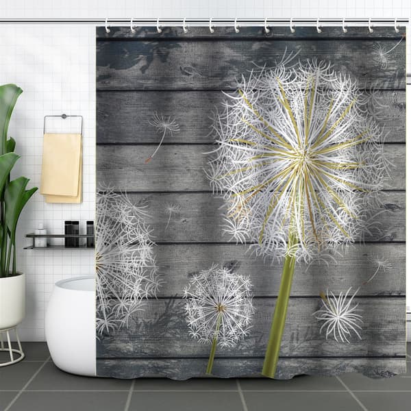 Anti-skimmel bruseforhæng 180 x 150 cm polyester, vaskbart, - 9Mo