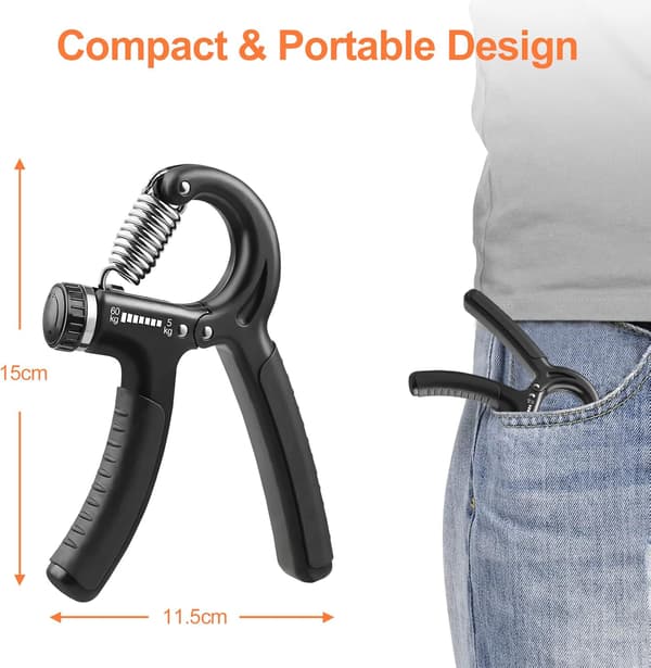 Håndgreb, 5-60 kg justerbart greb underarm håndledsforstærker