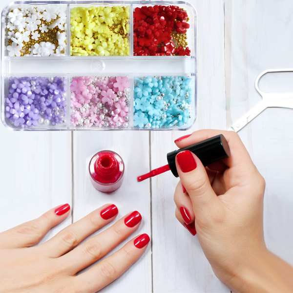 3D Flower Nail Charms, för nail art DIY-design Tillbehör Hantverk Style 6