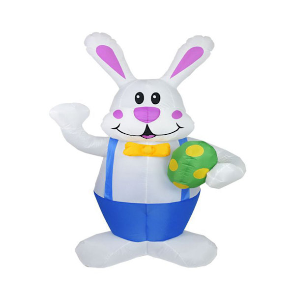 1,9 m:n Easter-jäniksen ilmapallo LED-valoilla, loistava loma-ajan koristelu