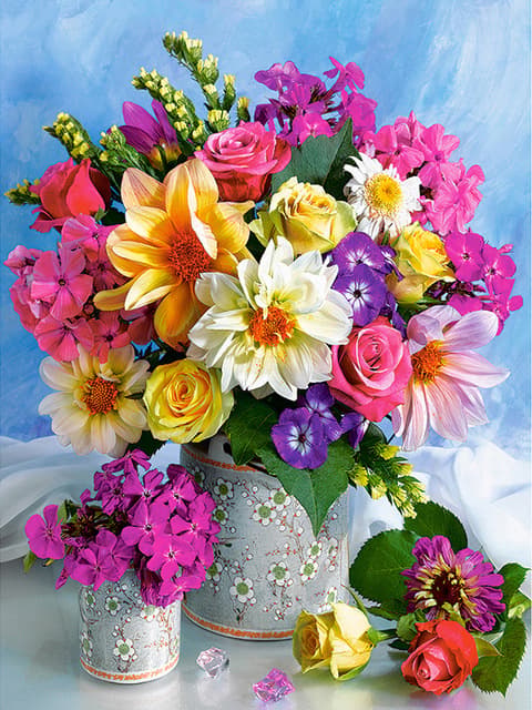 30x40cm 5D DIY Diamant Maleri Fuld, Serie af Blomsterarrangementer