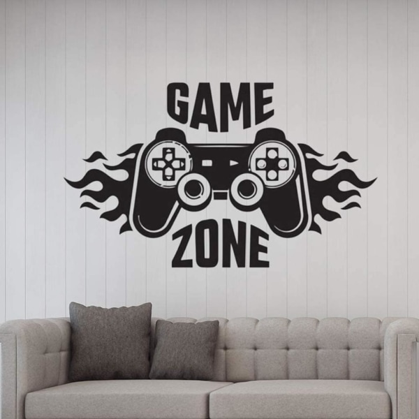 Game Zone Vægsticker DIY Gaming Gamer Vægsticker og Vægsticker