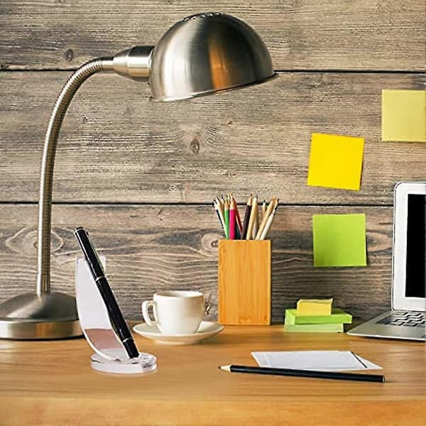 2 Stykker Akryl Penneholder Display Stativ Blyant Display Holder Penn Kulepenn Display Rack (tra