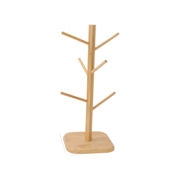 Kopphållare och smyckesorganisatör i bambu och trä i form av ett träd 16*33CM