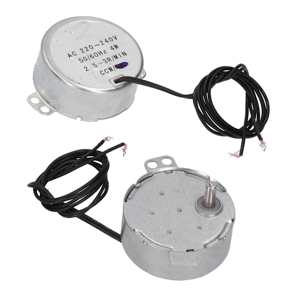 2 kpl Mikro Moottori Suuntaus CCW Synkroninen Sähkökoneen Osia AC220‑240V 2.5‑3RPM 4W