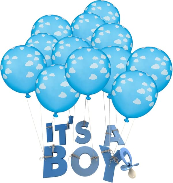 100 stk. blå sky latexballonger, medium blå sky, matt B