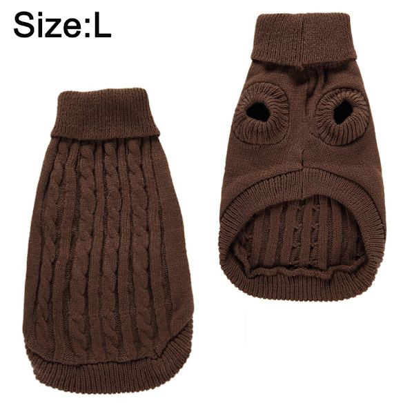 Kæledyrs vinter sweater Solid hundesweater Kæledyrsbipod l
