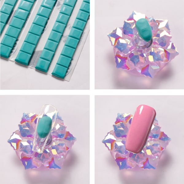 Negleutstillingsstativ i Resin Lotus for Negletips Magnetisk Negleøvingsstativ Fingernegl DIY Neglekunststativ for Falske Negletips Manikyr Salong