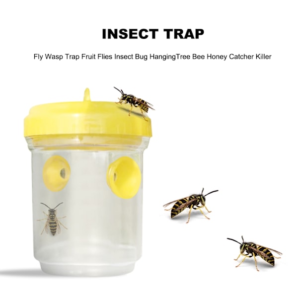 Getingfälla Hängande Getingsamlare Getingsdödare Återanvändbar Bifälla Fångare för Getingar Getingar Insekter Fruktflugefällor