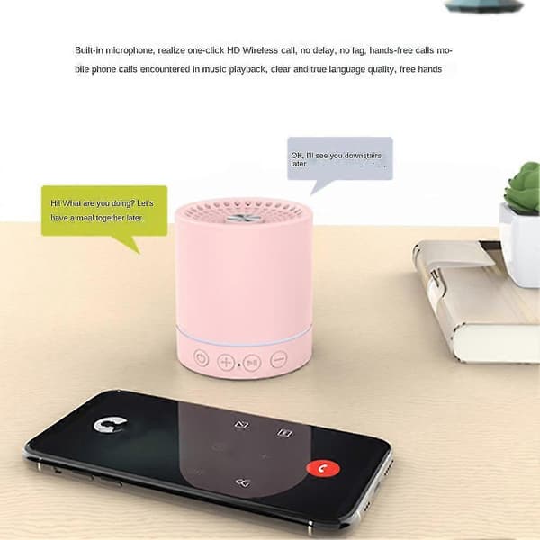 Mini Bærbar Led Indsæt Tf Kort Subwoofer Højttaler Bluetooth Højttaler Trådløs Mini Højttaler (sort)