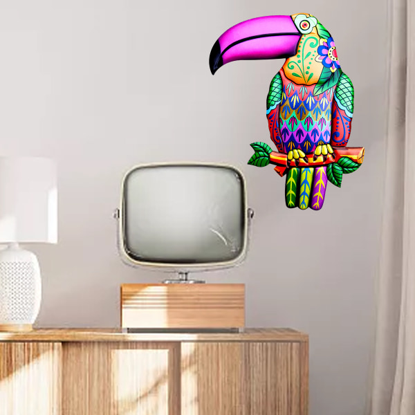 Stor metallisk hornbill väggdekoration, inomhus och utomhus levande