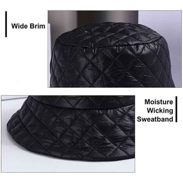 Höst och vinter Fuhua Fu Ge enfärgad mångsidig vinter bucket hat varma hattar black