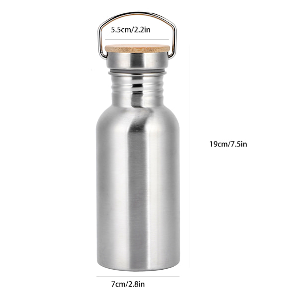 304 Rustfrit Stål Vandflaske til Rejser Udendørs Sport Camping Vandreture Cykling 500ml