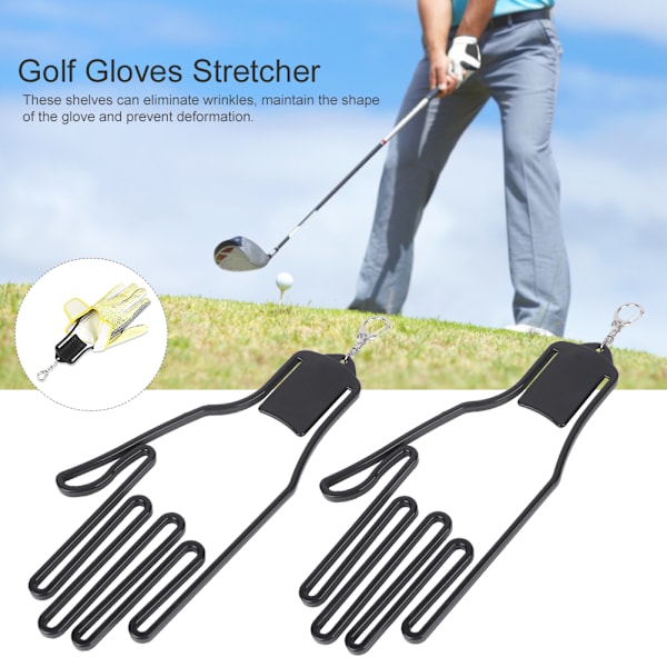 2 st golfhandskar i plast, stödsträckare, konsol, hylla, verktyg, tillbehör, svart