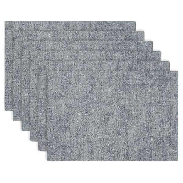Svart placemat i läder, värmebeständig och