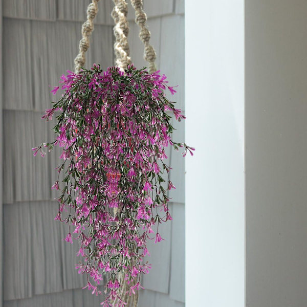 2st Hängande konstgjord växt Konstgjorda blommor Växter Garland Vine för inomhus utomhus hängande plantering Hemma Trädgård Balkong Kontor Balkong Staket