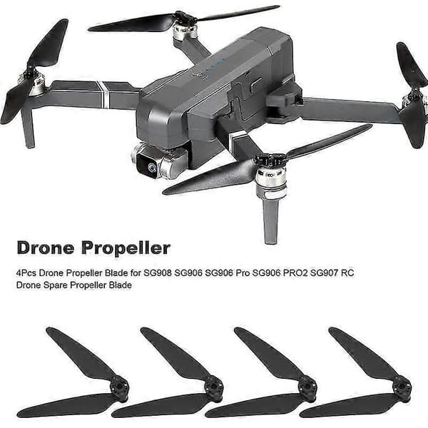 4 stk. Dr. Propr-blader for Sg908 Sg906 Sg906 Pro Sg906 Sg907 Rc Dr Reservedeler Propr-blader