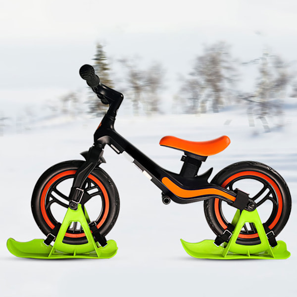 Barnens balansbil Skidor Barn Snowboard Sledge Balanserad Scooterbräda SkiddelarGrön