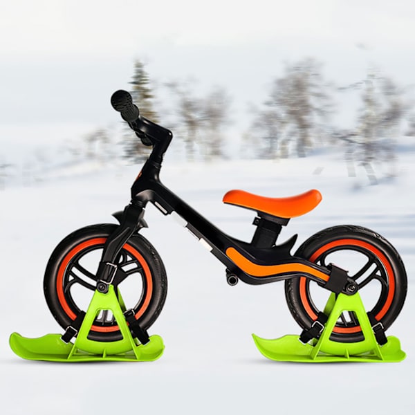 Børnebalancecykel Ski, Børne Snowboard Slæde Balance Scooter Board Ski Dele Grøn