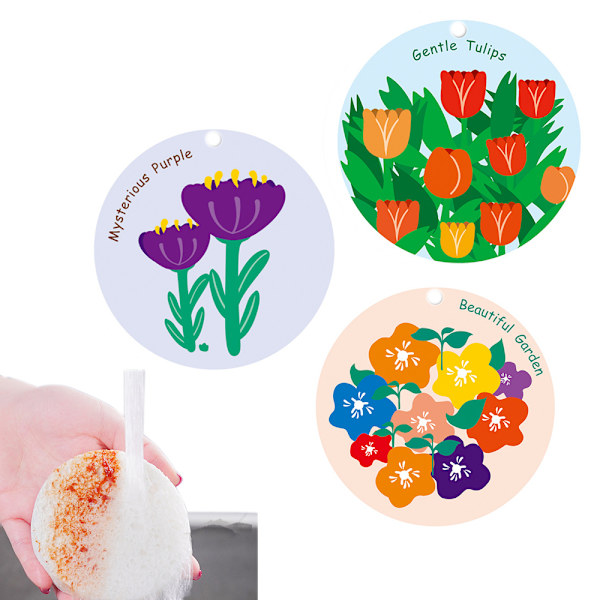 3 Pakkaus Luonnollinen Astianpesusieni, Puupulppu Loofah Sieni Liotus