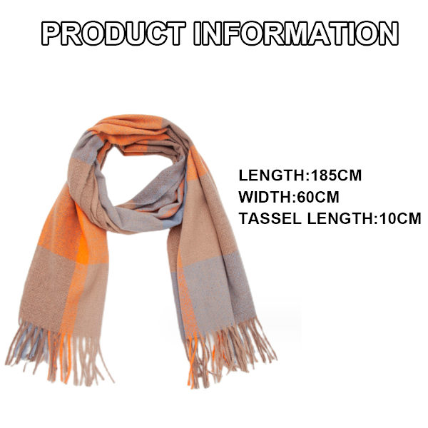 Faux Cashmere Feel Scarf, Mjuk Dam Vinter Scarf för Kyla