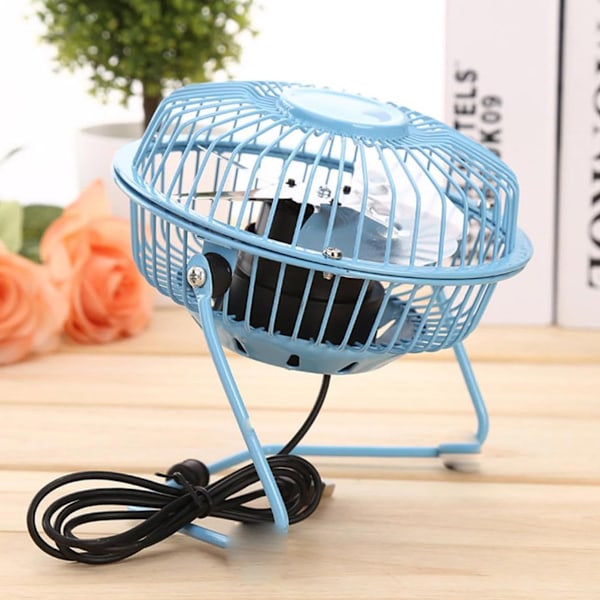 USB Bærbar Gadget Mini USB Fan Lille Desktop Radiator Kølefan Laptop Fan Mini Radiator - Blå
