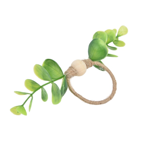 4 stk. Servietringe, Enkle Dekorative Håndlavede Blad-Blomster Servietringe til Bryllupper, Nytårspartier 6632