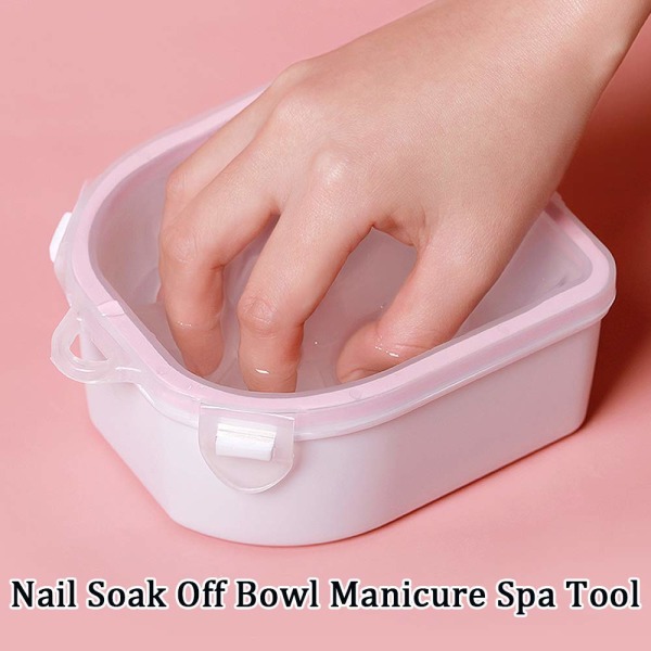 2st Nail Soak Off Bowl Nail Soaking Art Polish Ta bort Handtvätt Soaker bricka Manikyr Spa Tool