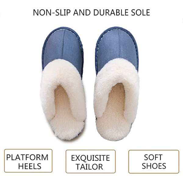 Damtofflor Minnesskum Fluffig Mjuk Varm Slip On Hus Slippe
