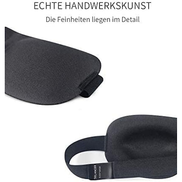 Justerbar Rem 3D Sovmask, Multifunktionell Lättvikts Ögonkomfort