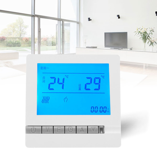 AC220V Gulvvarme Termostat Smart Temperaturregulator for Hjem Soverom Hall