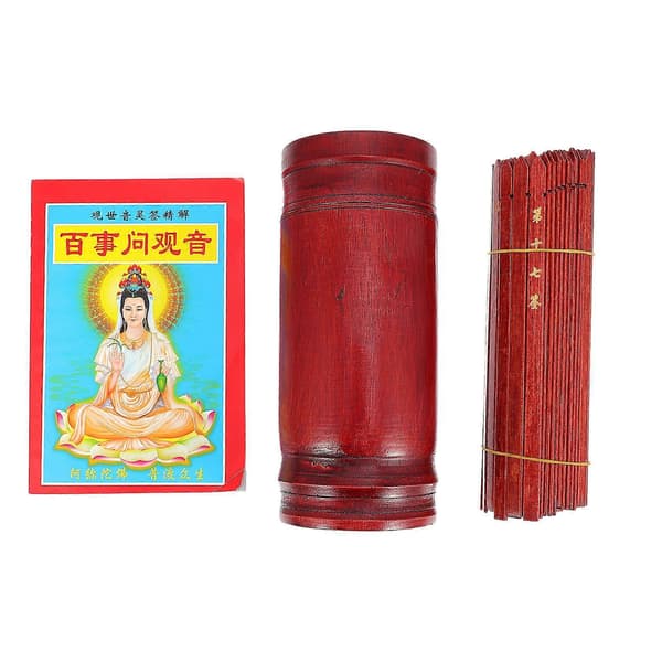 1 set buddhistiska spådomspinnar rekvisita unikt spådomsspel för hemmet