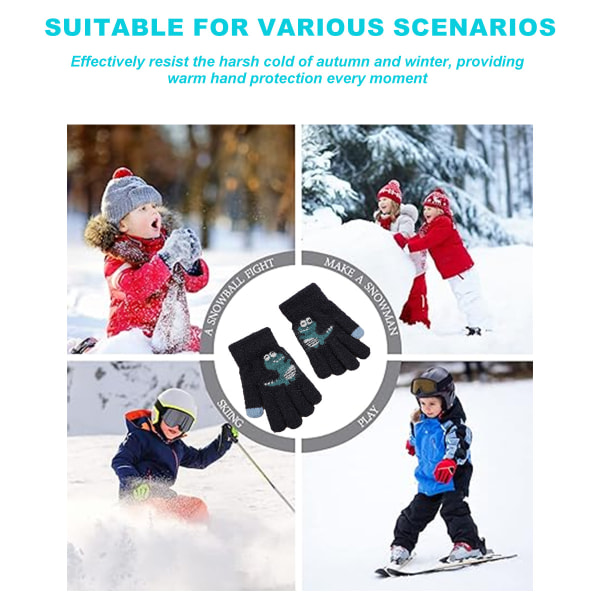 Barnvantar Helhandskar Stickade Varma Vantar Vinter