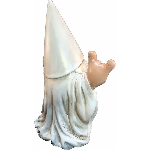 Blanc style nain extérieur nain jardin statue résine artisanat pendule décoration