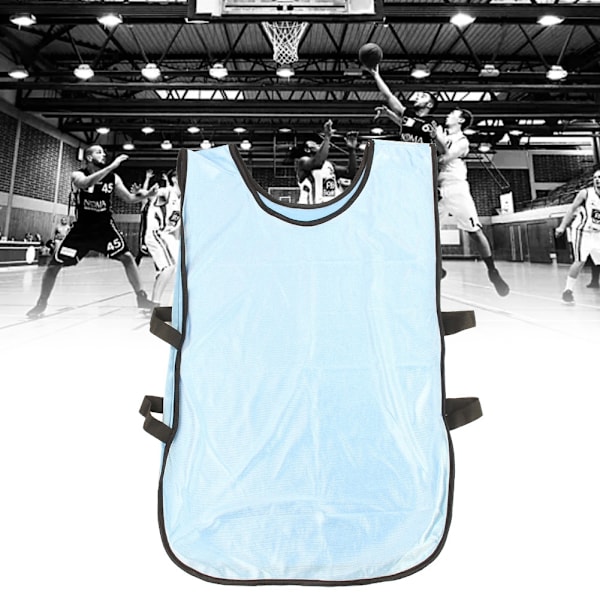 Träningsväst för vuxna och barn, andningsbar uniform, basket, fotboll, lagsporter (Blå)