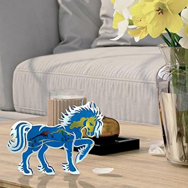 Heste Dekor Epoxy Form DIY Skrivebordsdekorasjon Coaster Brett Oppbevaringsboks Silikonform Vegg Hom