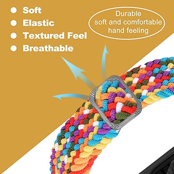 Flätat Solo Loop-band Kompatibelt med Xiaomi Mi Armband