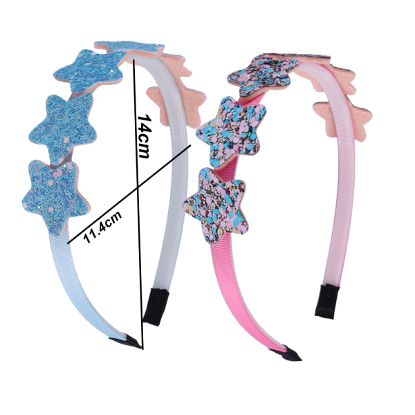 Huvudband för flickor, småbarn, paljetthuvudband med tänder
