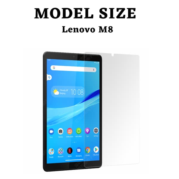 Lenovo Tab M8 arc edge skärmskydd i härdat glas Transparent