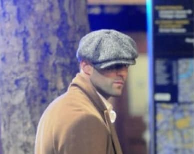 Herre avisgutthatt Chevron Baker boy Cabbie flat hatt Vintage avisgutt