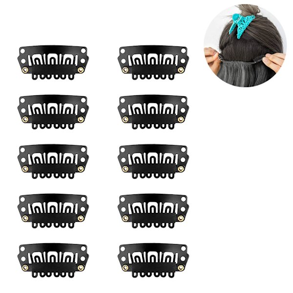 140 st clips peruker clips U-formade snäppklämmor järnmetall ersättning