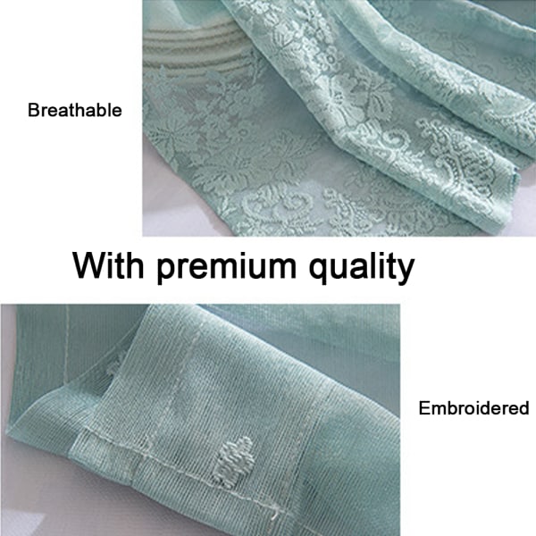1 st Floral Lace Valance Gardin Broderi Semi Sheer Kort Wi