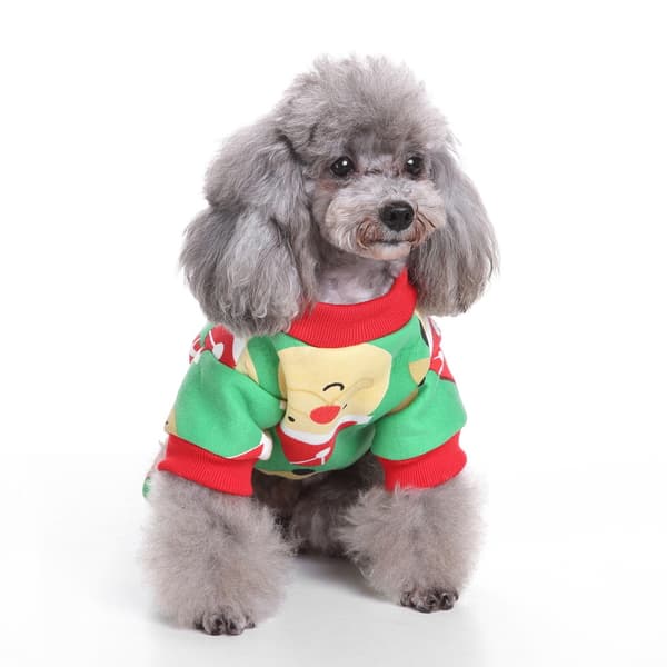 Hunde Julepyjamas Kæledyrstøj Hunde Julekostumer Hvalpe Jumpsuits (Grøn)