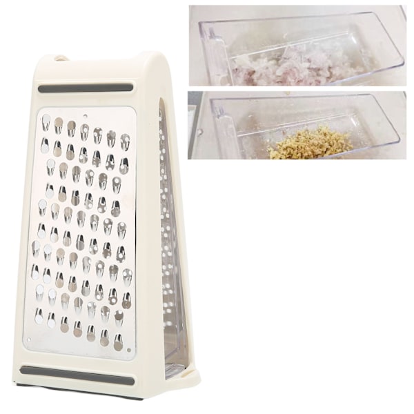 Cheese Grater Double Sided Removable Container ABS PS Material 22x13.5x8.5cm/8.7x5.3x3.3in Food Grater for Kitchen