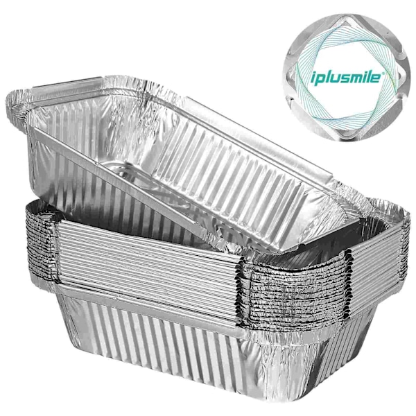 Takeaway-behållare Folieformar Aluminiumform Bakning Stor Djup Matlagningsform Mat Engångs Silver
