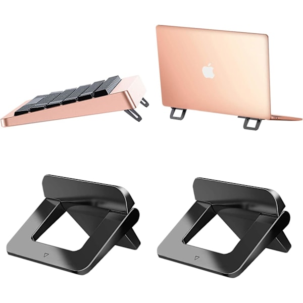 Sort - Mini Laptop Stand, Notebook Stand, Passer til de fleste laptops og