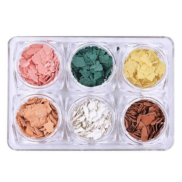 6grids Nagelsticker Glitter Oregelbunden Form Sekvenser Dekoration DIY Manikyr Typ B